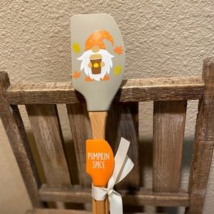 Fall Gnome Spatulas Set Of 2, Pumpkin Spice Spatulas, Gnome Spatulas Set